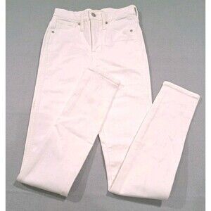 Madewell Women's White 10" High Rise Skinny Jeans Size 24T